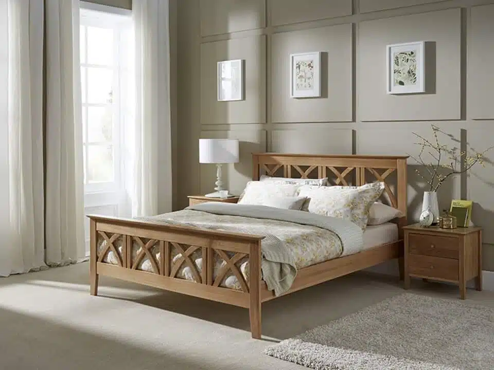 Serene Maiden Oak Bed Frame
