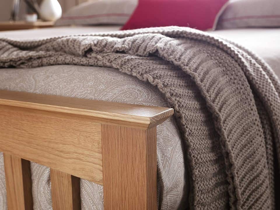 Serene Windsor Bed Frame American Oak Foot
