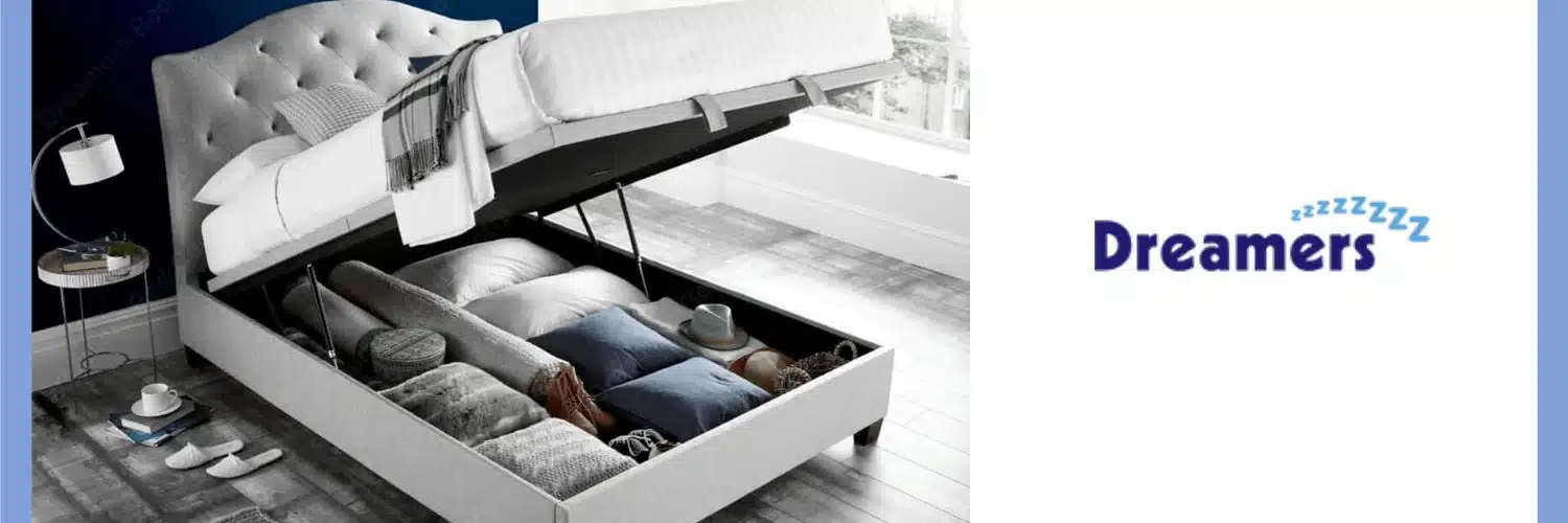 ottoman bed providing bedroom storage