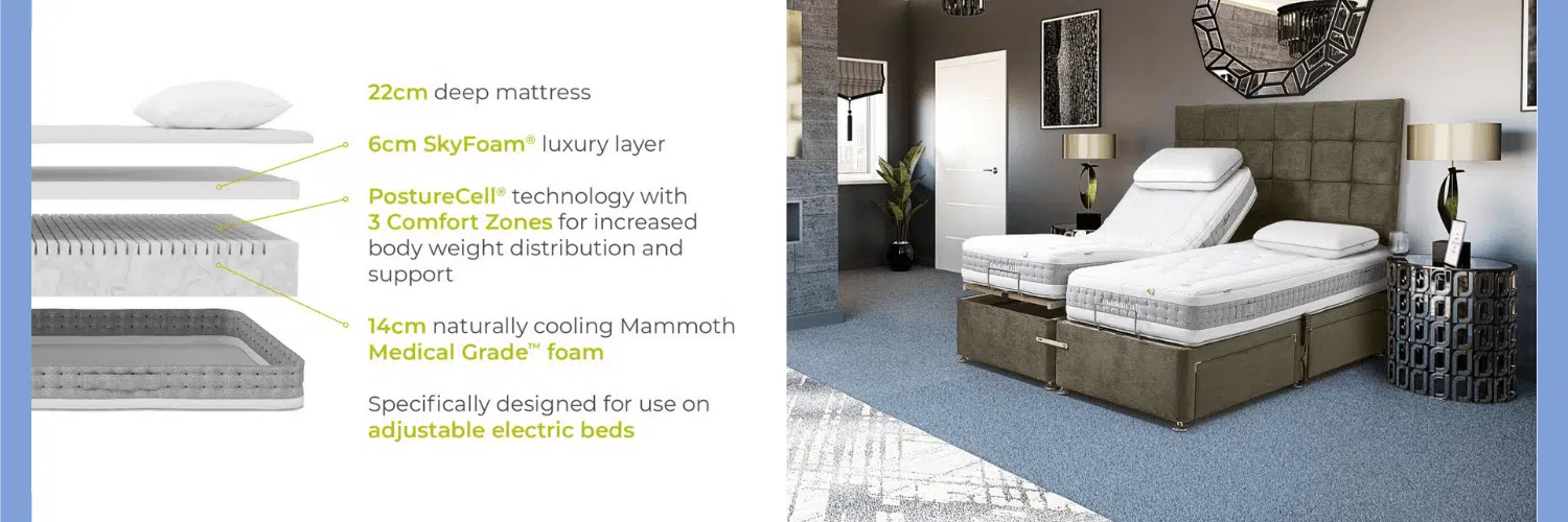 Best adjustable bed with mattress by Mammoth