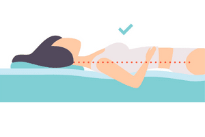 Diagram to show best pillow for back sleepers
