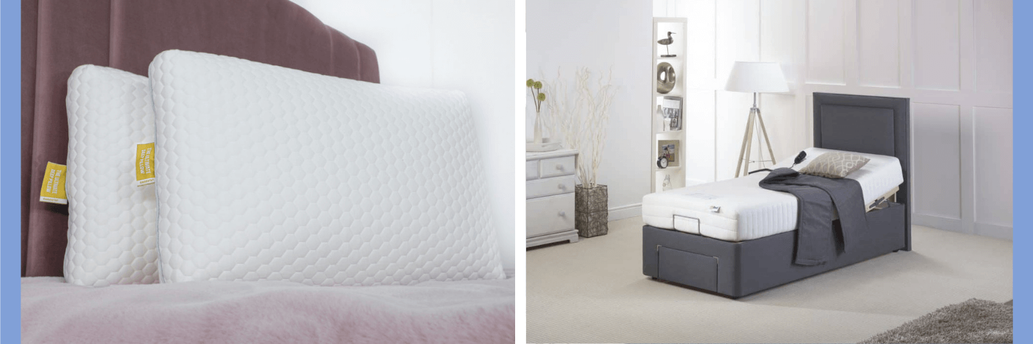 Adjustable bed and pillows suitable for bed working